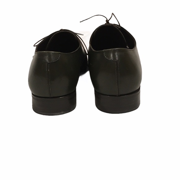 Salvatore Ferragamo Mens Pine Green Calf Shoes main image 3